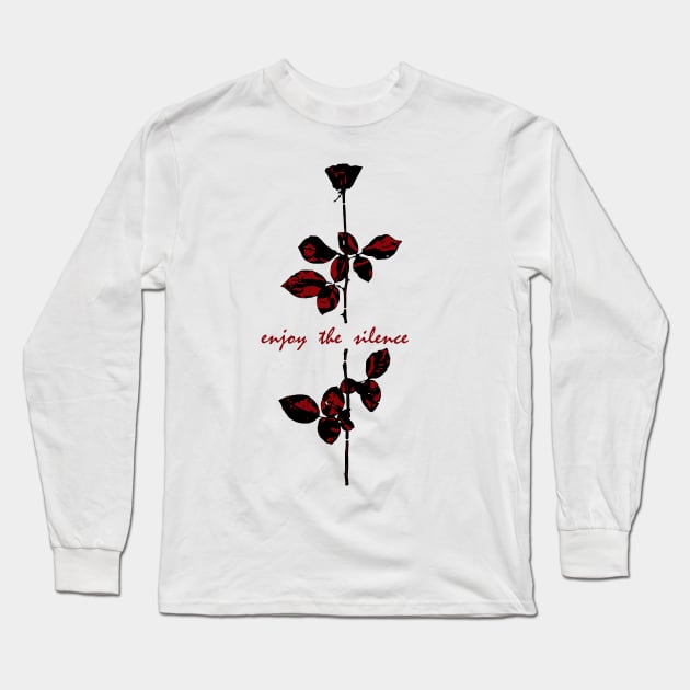 Enjoy The Silence - Blood Long Sleeve T-Shirt by GermanStreetwear